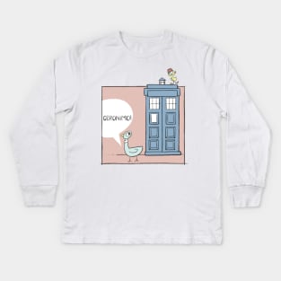 Don't Let the Pigeon Drive the Tardis Kids Long Sleeve T-Shirt